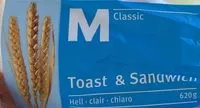 Quantité de sucre dans Toast & sandwich Clair