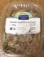चीनी की मात्रा Salade de museau de boeuf