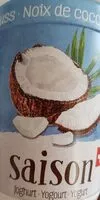 Amount of sugar in Saison yogourt noix de coco