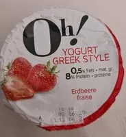 Количество сахара в Yogurt greek style fraise