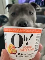 Количество сахара в Yogurt greek style pêche et maracuja