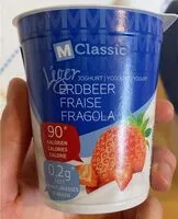 Quantité de sucre dans Yoghourt léger fraise