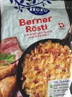 Suhkru kogus sees Rösti Berner Rösti mit würzigent Speck