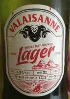 Sucre et nutriments contenus dans Valaisanne lager