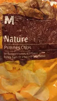 Quantité de sucre dans Nature Pomme Chips