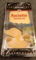 Quantité de sucre dans Raclette switzerland