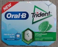 Suhkru kogus sees Oral-B Trident Spearmint