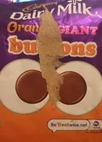 入っている砂糖の量 Chocolate Orange Buttons