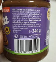 Quantité de sucre dans Milka - Aux noisettes