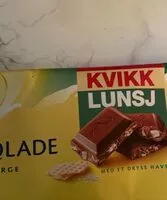 入っている砂糖の量 Melkesjokolade med kvikk lunsj