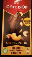 चीनी की मात्रा Chocolat noir cajou/amande