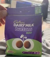 Quantité de sucre dans Cadbury dairy milk buttons mint