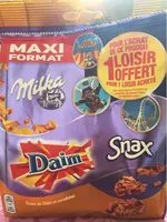 Sucre et nutriments contenus dans Milka daim