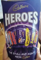 Quantité de sucre dans Cadbury heroes chocolate pieces-assorted