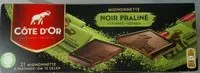Cantidad de azúcar en Mignonnette - Chocolat noir fourré au praliné noisettes
