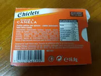 中的糖分和营养成分 Chiclets