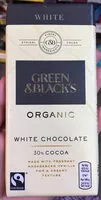 Zuckermenge drin Black's Organic White Chocolate Bar