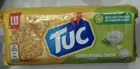 Sokerin määrä sisällä Tuc Cracker Sour Cream & Onion