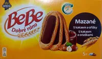 Sokerin määrä sisällä BeBe Dobré ráno mazané s kakaem a oříšky