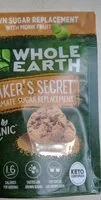 Jumlah gula yang masuk Whole Earth brown sugar replacement