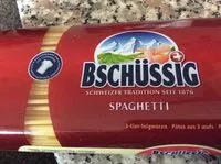 Cantidad de azúcar en Bschüssig Spaghetti