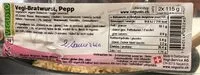 Quantité de sucre dans Vegi-Bratwurst, Pepp