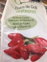 Количество сахара в Optimys Goji Greenfood 500 g