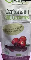 Количество сахара в Optimys Cranberries Bio 200 g