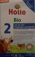 Zuckermenge drin Holle bio 2 Lait de suite