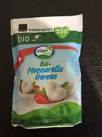 Zuckermenge drin Mozzarella