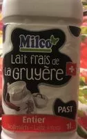 入っている砂糖の量 Lait frais de la gruyere