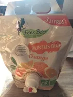 Quantité de sucre dans Pur jus bio orange