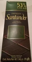 Sucre et nutriments contenus dans Chocolate santander