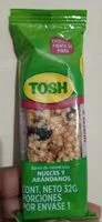 Jumlah gula yang masuk Barra de cereal con nueces y arándanos Tosh