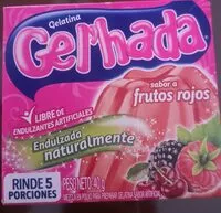 चीनी की मात्रा Gel'hada Frutos Rojos
