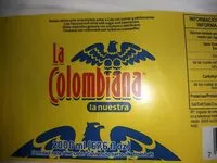 Sucre et nutriments contenus dans La colombiana