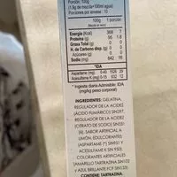 Jumlah gula yang masuk Gelatina Universal Diet