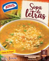 Suhkru kogus sees Sopa de Letras