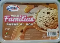 Cantidad de azúcar en Helado Familiar Pasas Al Ron