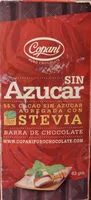 Cantidad de azúcar en Barra de Chocolate sin azúcar 55%