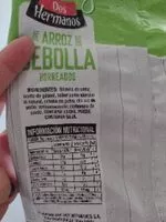 Количество сахара в Aritos de semola de arroz sabor Cebolla