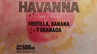 入っている砂糖の量 jugo y pulpa