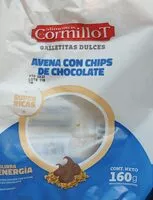 İçindeki şeker miktarı Galletitas de avena con chips de chocolate