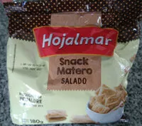 Cantidad de azúcar en snack matero salado