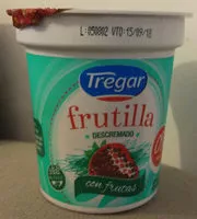 Jumlah gula yang masuk Yogur descremado Tregar Frutilla
