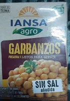 İçindeki şeker miktarı Garbanzos