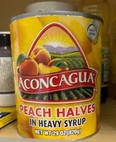 Cantidad de azúcar en Peach halves
