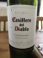 Sucre et nutriments contenus dans Casillero del diablo