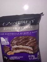 Quantité de sucre dans alfajor de arroz con relleno de mantequilla de mani y cacao