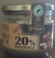 İçindeki şeker miktarı Crema spalmabile 20% mandorle